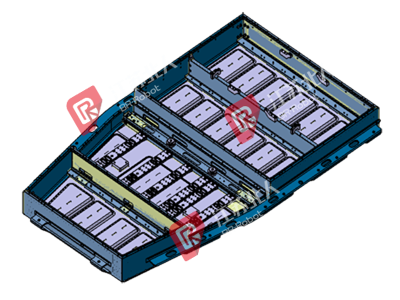 A battery box production line