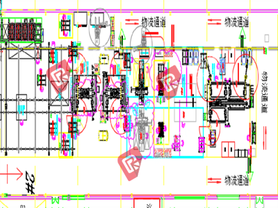 A battery box production line